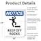 Signmission Keep Off Rocks, 18 in W x Rectangle, Plastic OS-2PACK-NS-P-1824-V-13829 - alternate 5